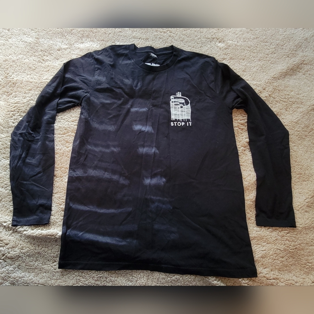 FISHER Graphic Black Long Sleeve Tee for Men